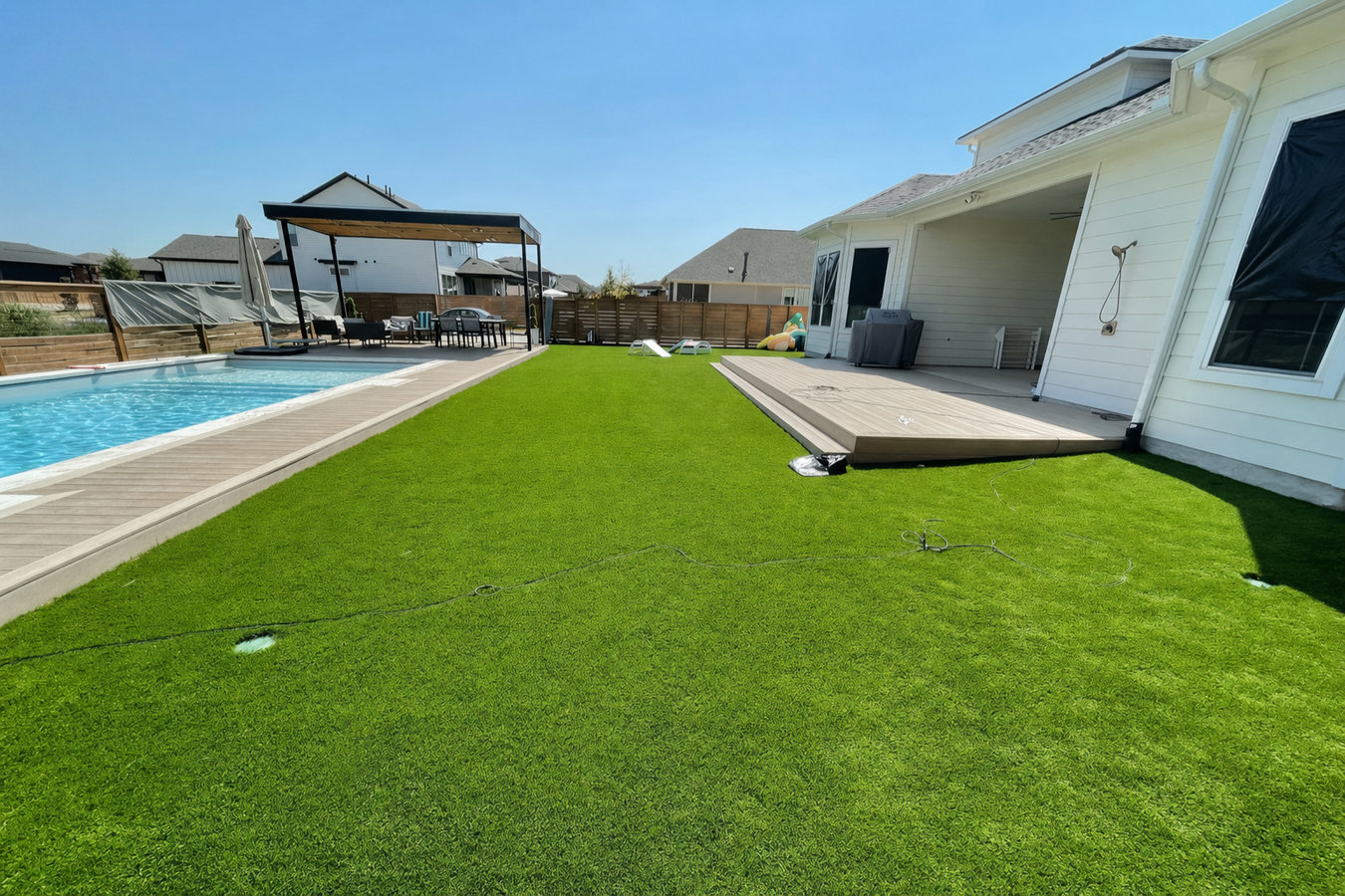 Residential turf installation