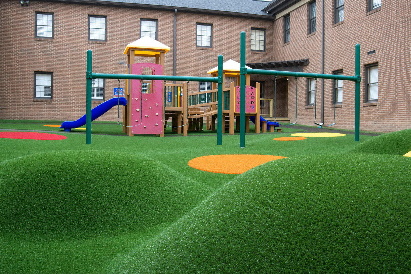 Turf for playgrounds